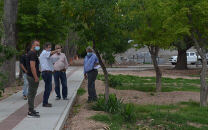 Emir Félix Intendente de San Rafael recorrió obras en Rama Caída