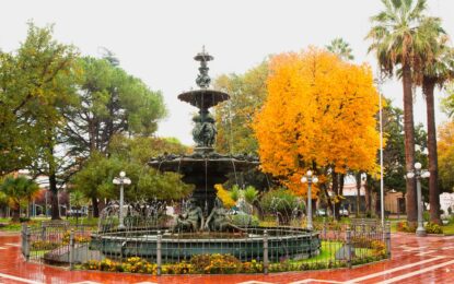 Restauraron la histórica Fuente de la Plaza de Maipú